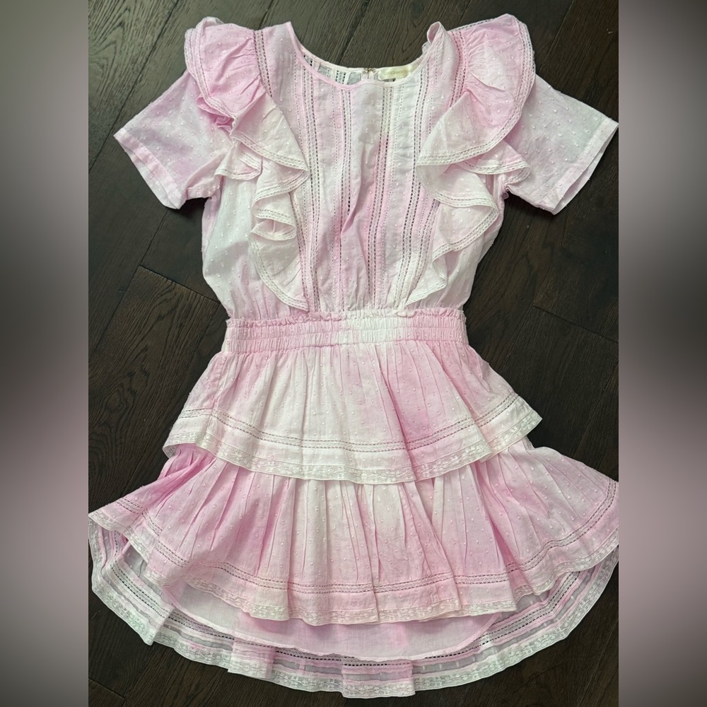 LoveShackFancy Delicate Pink Lace Dress